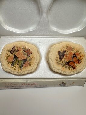 Vintage Avon Butterflies Soap Set Floral Hostess Soaps w/ Box Cottagecore